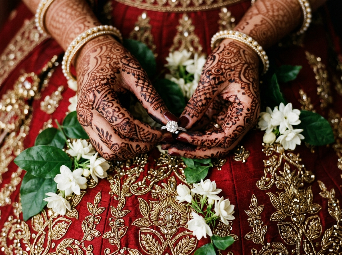 Bridal Mehndi & Solitaire Ring